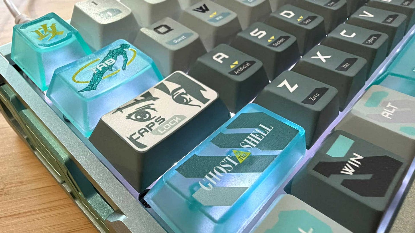 IQUNIX EV63 Ghost in the Shell Edition close up IQUNIX EV63 Ghost in the Shell Edition close up