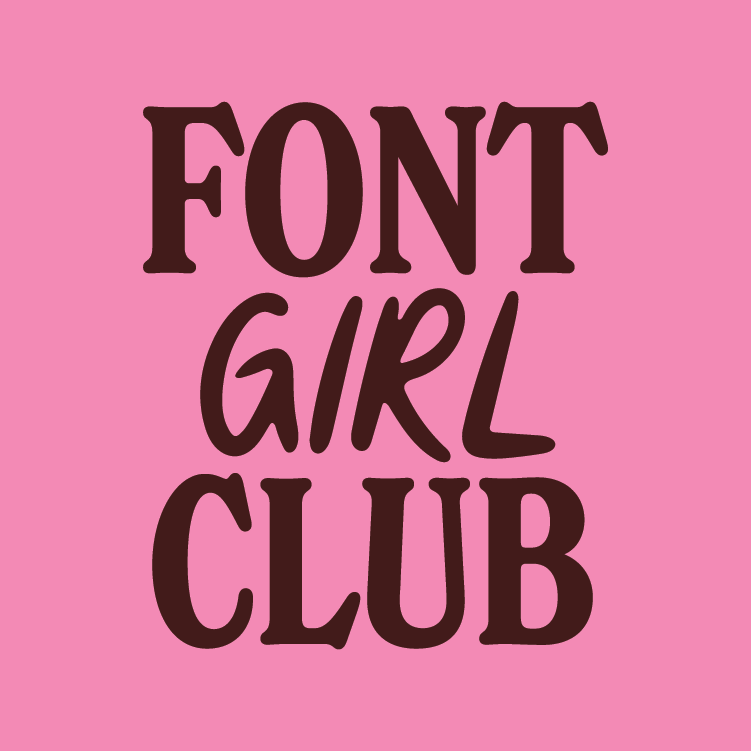 font girl club 💌 by abby leighton logo