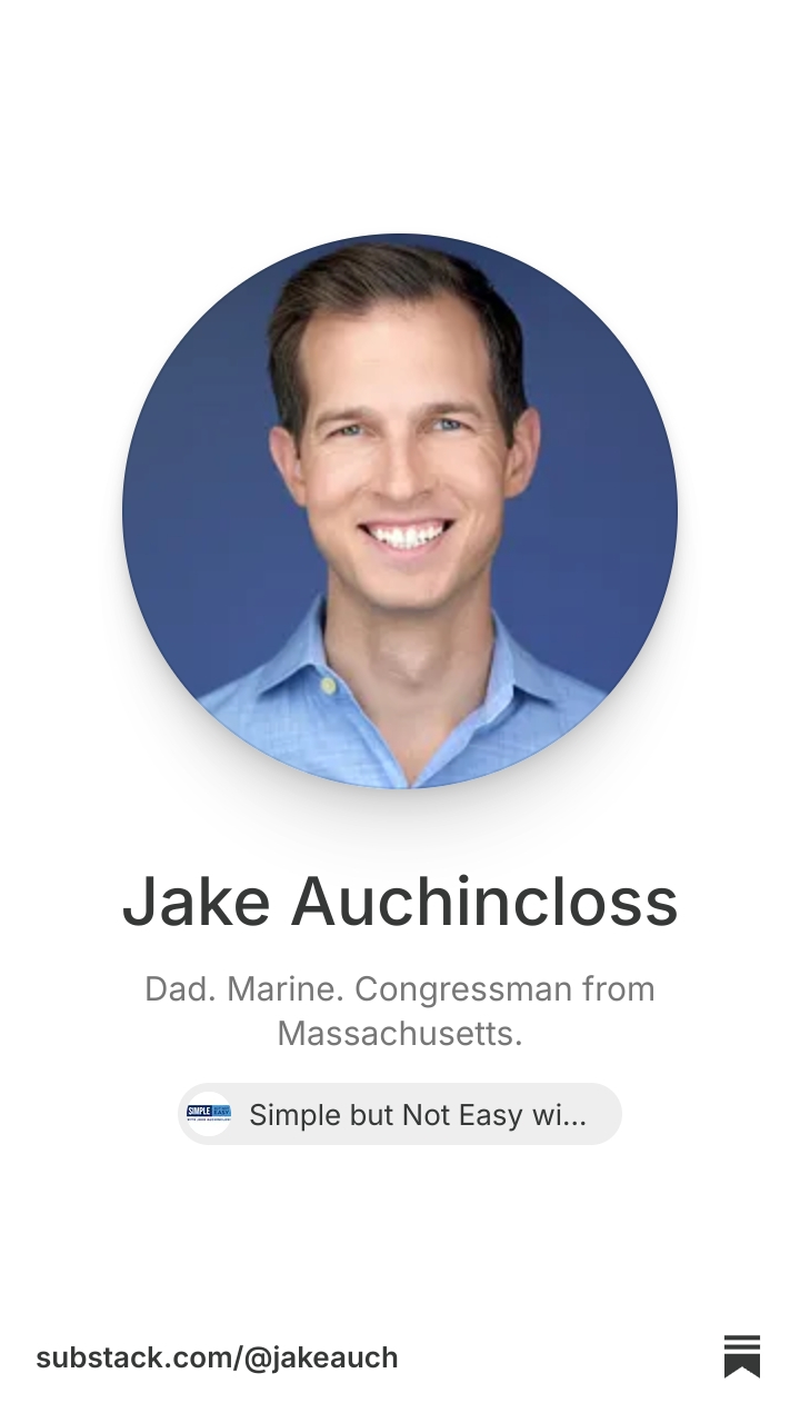Jake Auchincloss | Substack