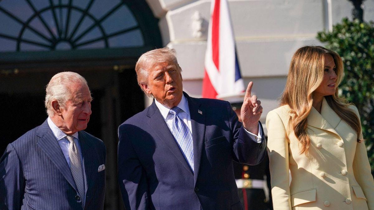 Photo of Donald Trump and King Charles, Melania Trump Photo of Donald Trump and King Charles, Melania Trump