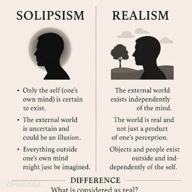 Solipsism is the philosophical theory that only one's own mind and  consciousness are sure to exist. Derived from the Latin solus (alone) and  ipse (self), it posits that the external world and