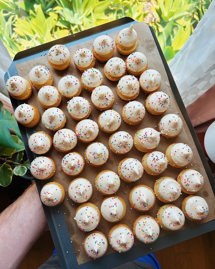 mini cupcakes of different flavors