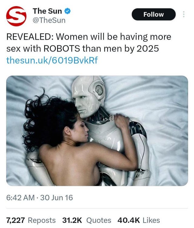 r/NotHowGirlsWork - How much sex do you have with robots?
