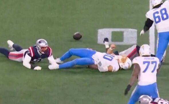 Justin Herbert was left lifeless after a tough hit in the fourth quarter