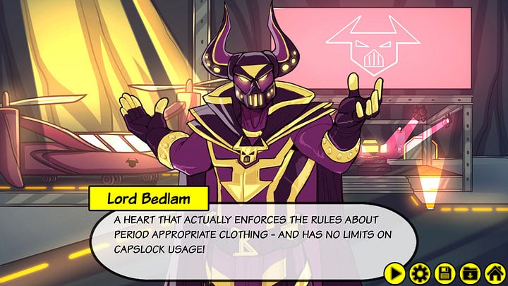 Ο Lord Bedlam σε όλο του το μεγαλείο στο Henchman Story