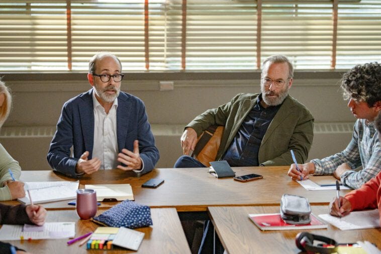 George Saunders and Hank Devereaux teach a class