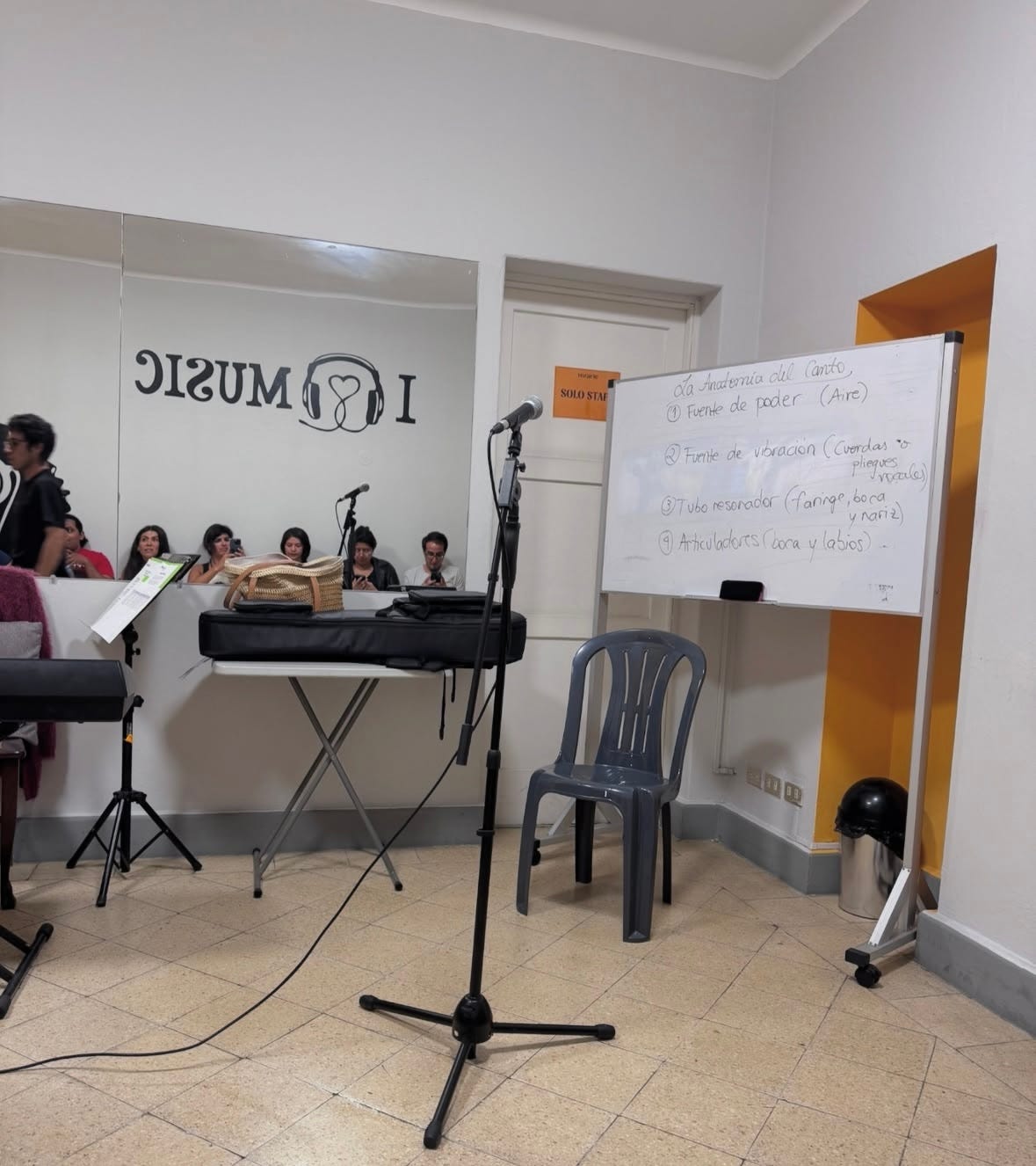 Classroom at singing school