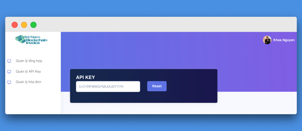 Admin app: Công ty quản lý API key