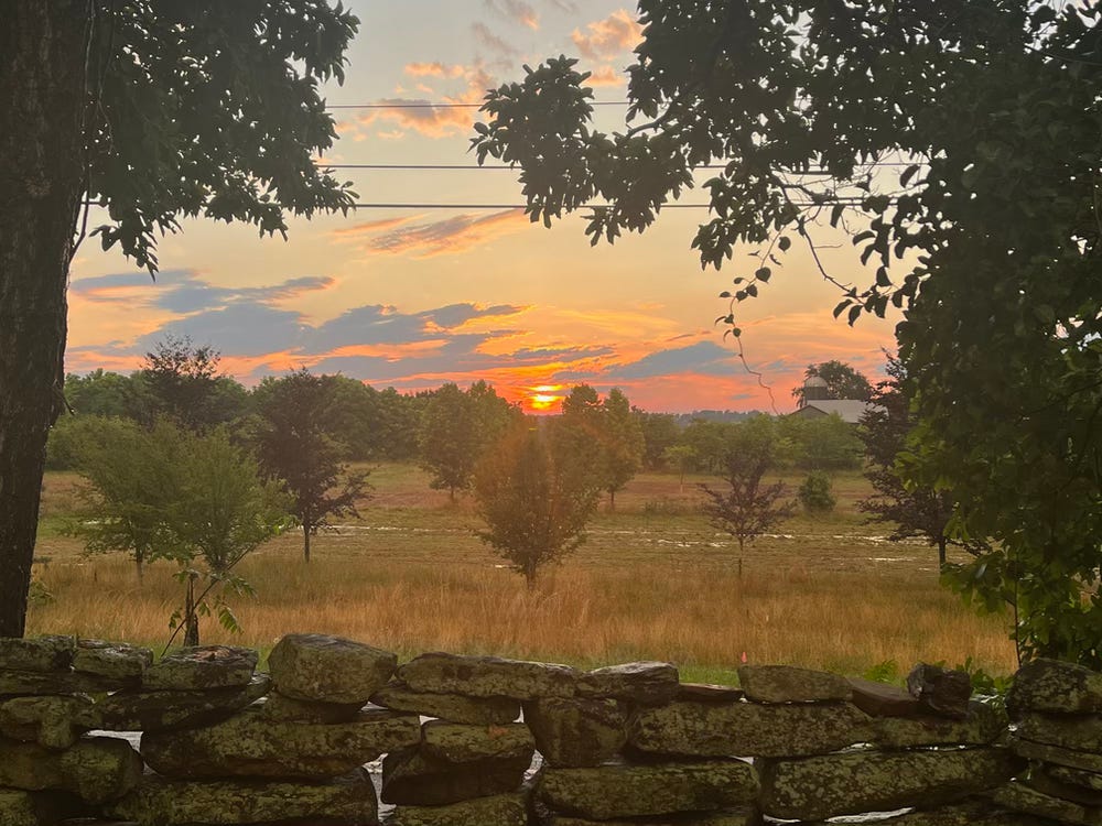 A beautiful sunset in Bucks County, PA, some time ago.