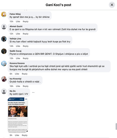 2nd Batch 9 Out of 21 Screenshots from Gani Koci's Post.