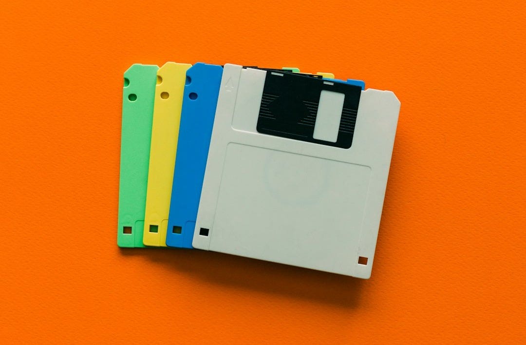 a white and blue computer chip