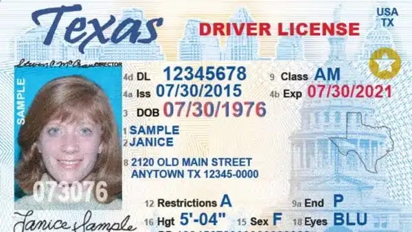real id sample