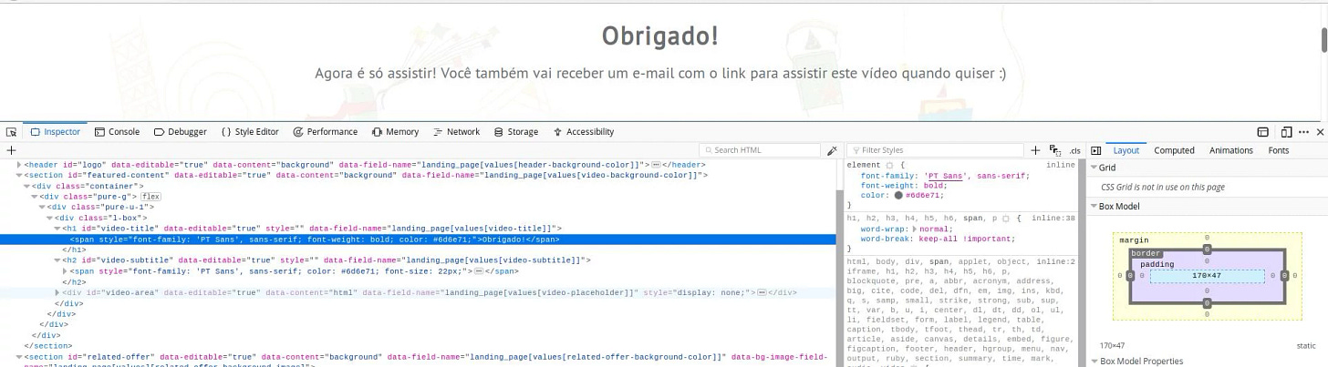 HTML element that renders the page title.
