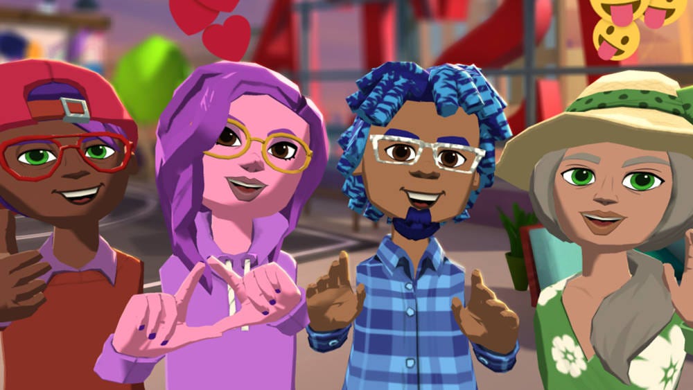 Four characters in AltspaceVR Four characters in AltspaceVR