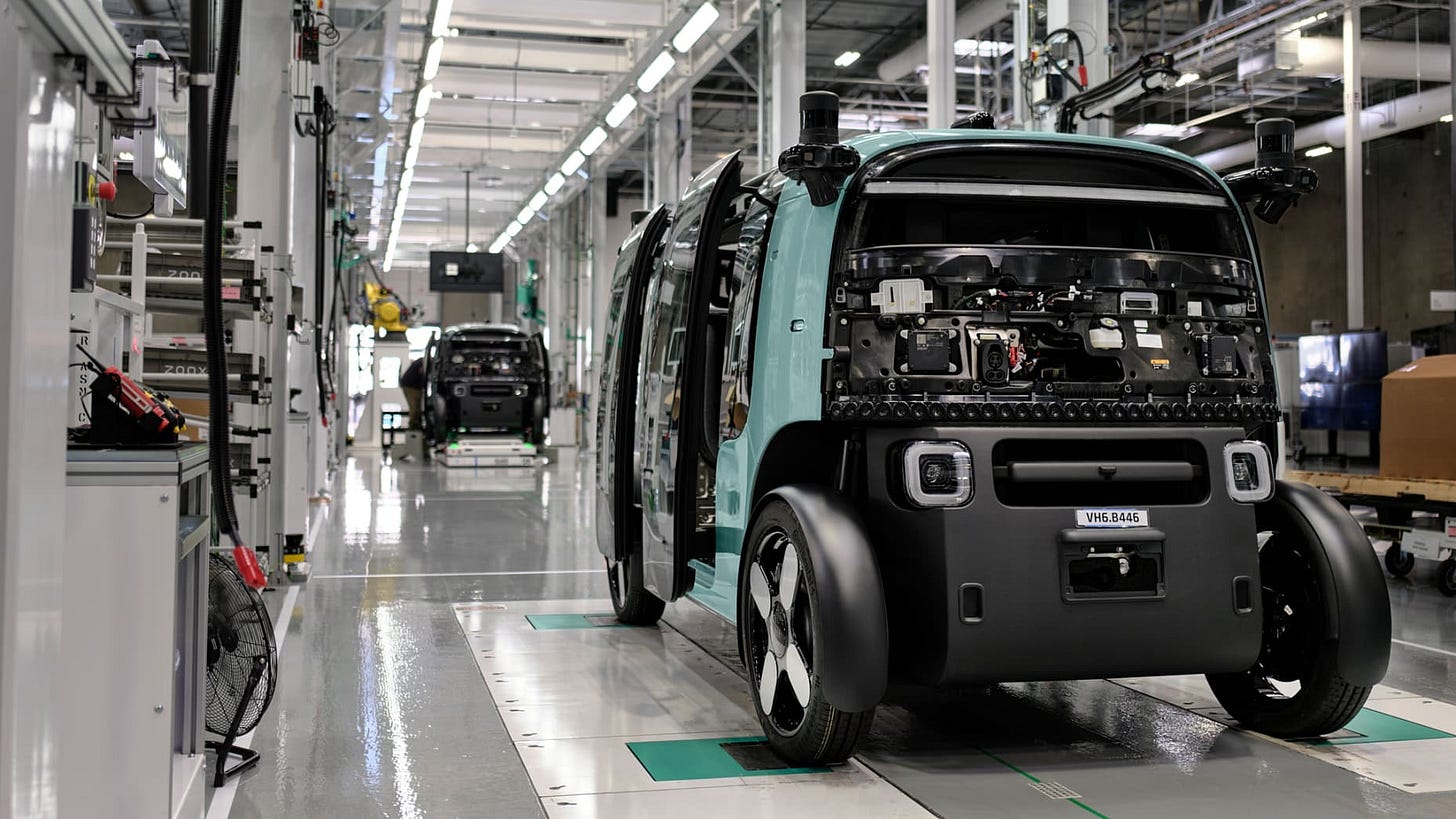 Amazon's Zoox robotaxi unit is ramping up vehicle production at a new facility in Hayward, California.