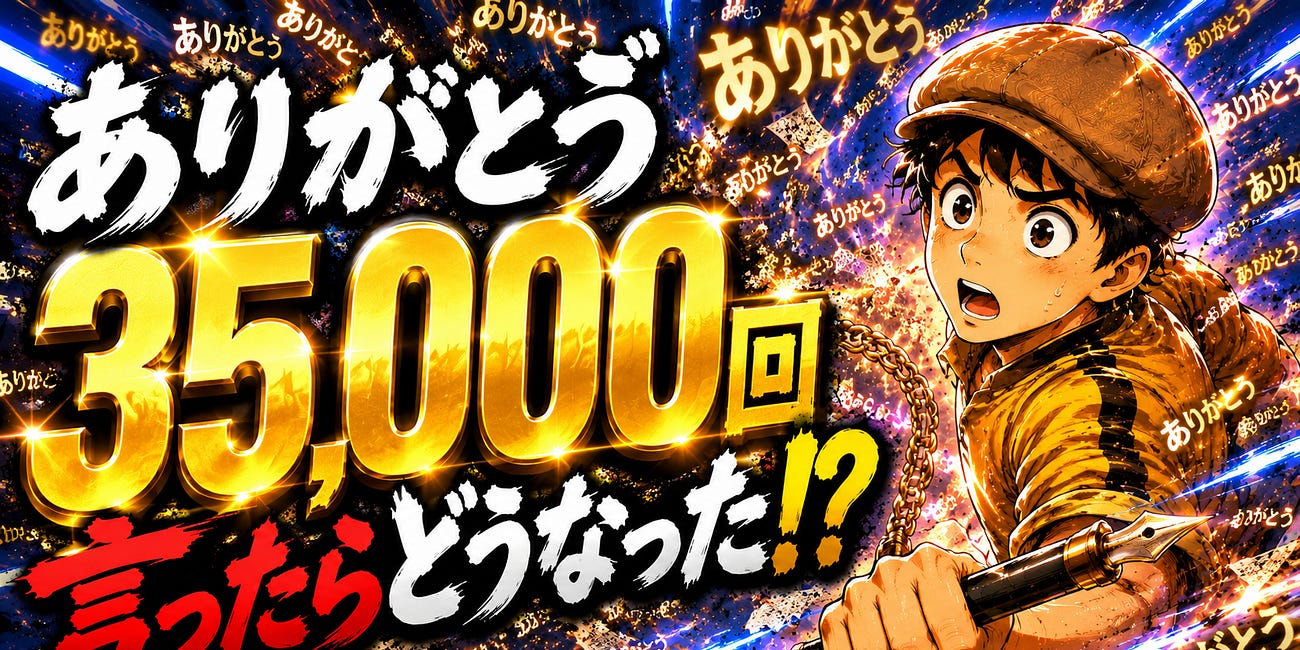 ありがとう３５０００回言ったらどうなった？