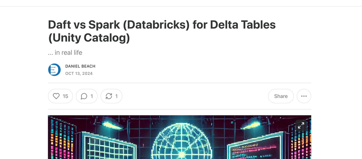 Polars and DuckDB release Unity Catalog (Delta Lake) integrations. Who ...