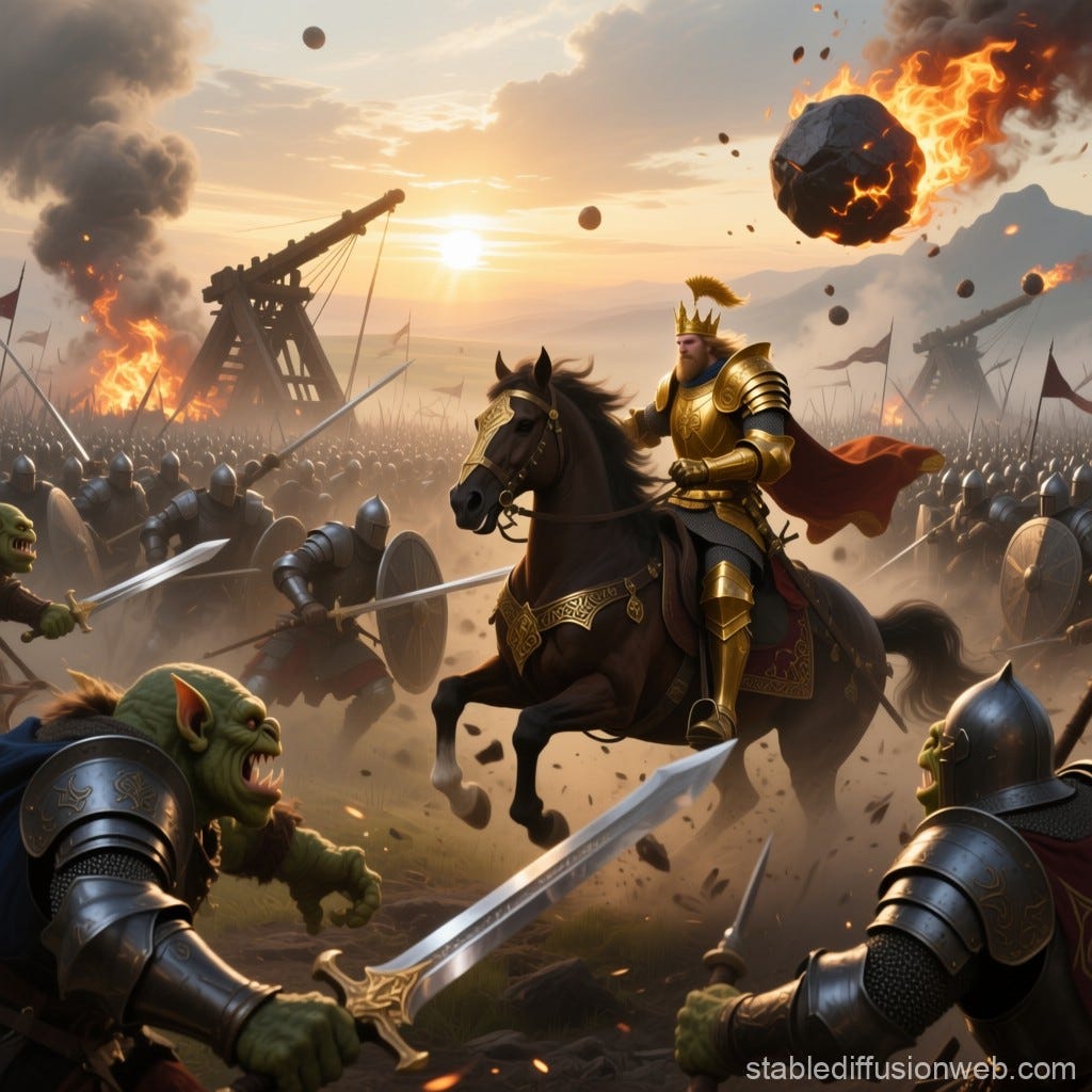 Medieval Battle Dawn | Stable Diffusion Online