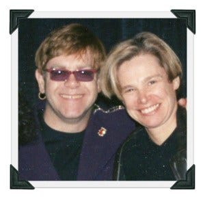 Elton John and Cindy Bullens.