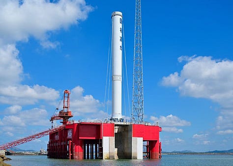 Tianlong-3's first-stage booster during its static fire campaign near Haiyang.