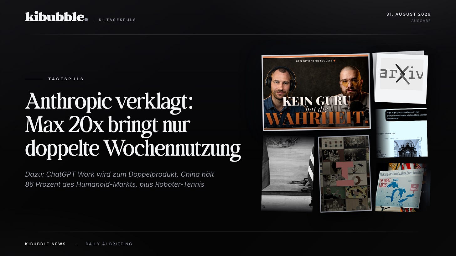 Anthropic verklagt: Max 20x bringt nur doppelte Nutzung