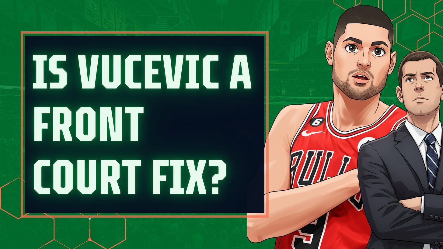 A custom image showing Nikola Vucevic and Brad Stevens as anime characters A custom image showing Nikola Vucevic and Brad Stevens as anime characters