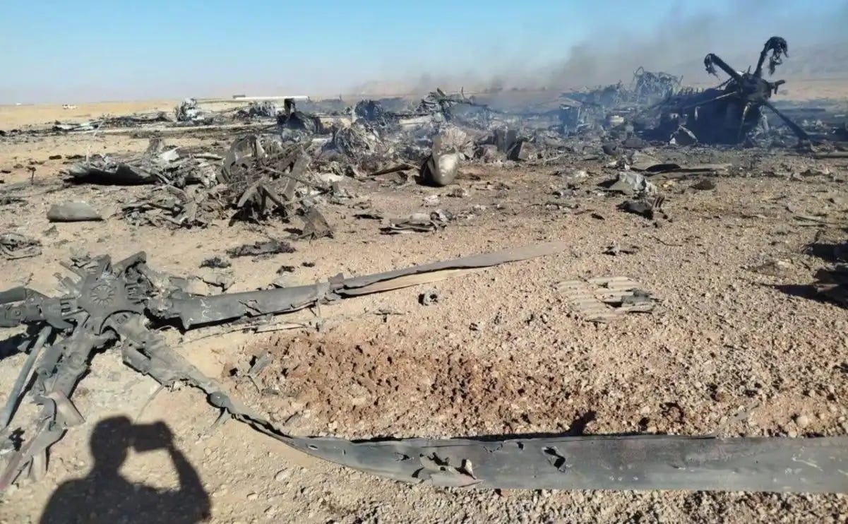 Photos of US MC-130Js, MH-6 destroyed in Iran during downed F-15E WSO rescue
