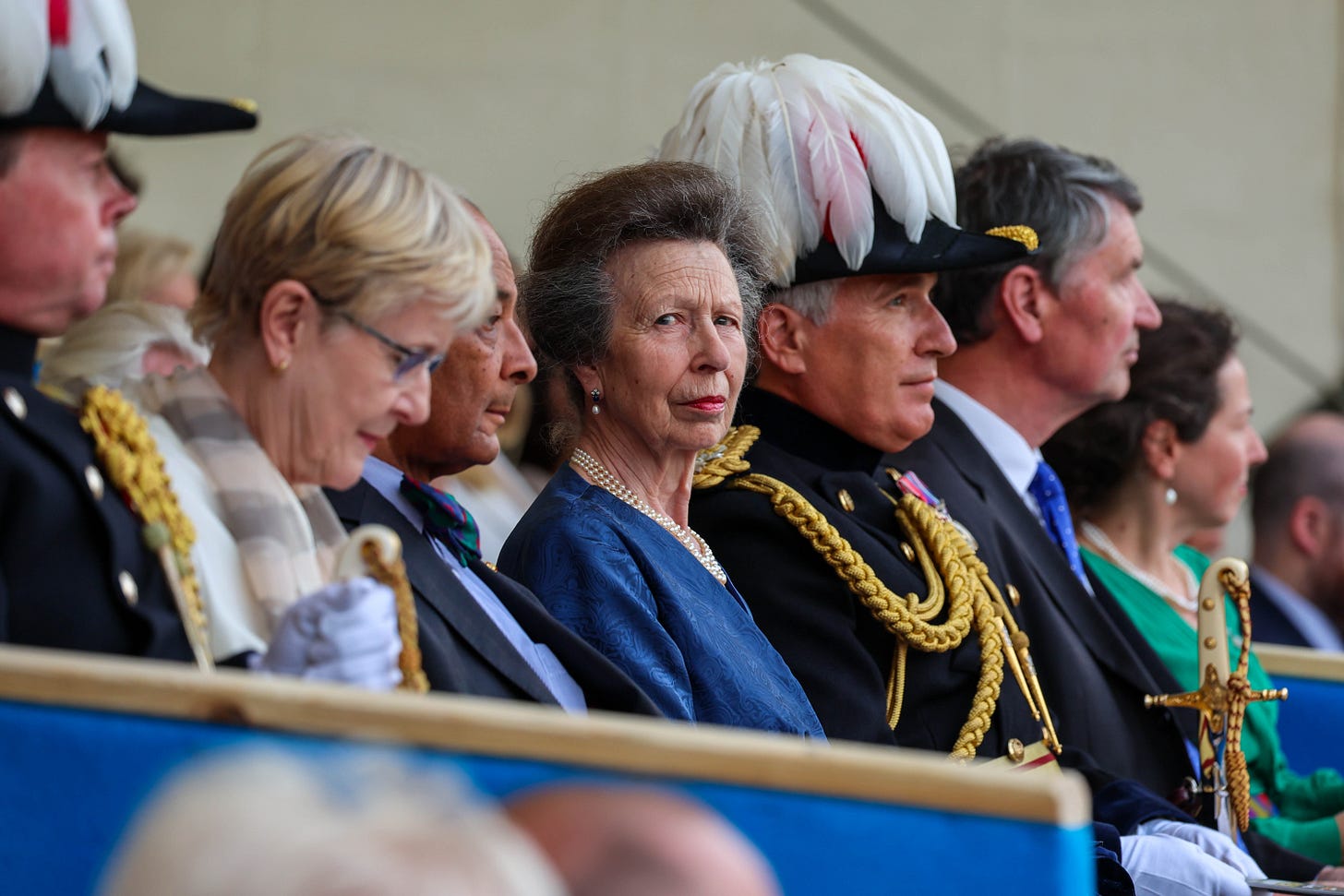 Princess Anne in blue