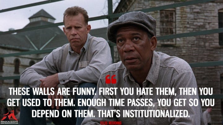These walls are funny..." - The Shawshank Redemption [720X405] :  r/QuotesPorn