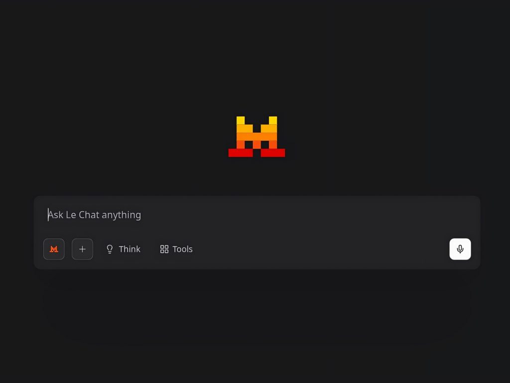 Shot of Le Chat from Magistral AI as the company pushes an update that transforms the chatbot into a more helpful assistant with new voice recognition and deep research tools powered by the company's artificial intelligence models as such as Voxtral and Magistral alongside an image editing partnership with Black Forest Labs.