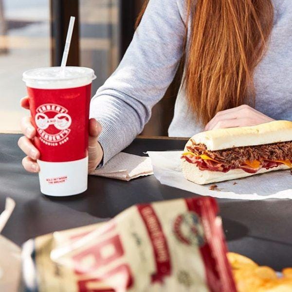 erberts asian infusion sandwich with drink chips combo meal erberts asian infusion sandwich with drink chips combo meal