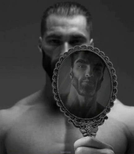 Giga Chad Mirror Meme - Giga chad Mirror - Discover & Share GIFs