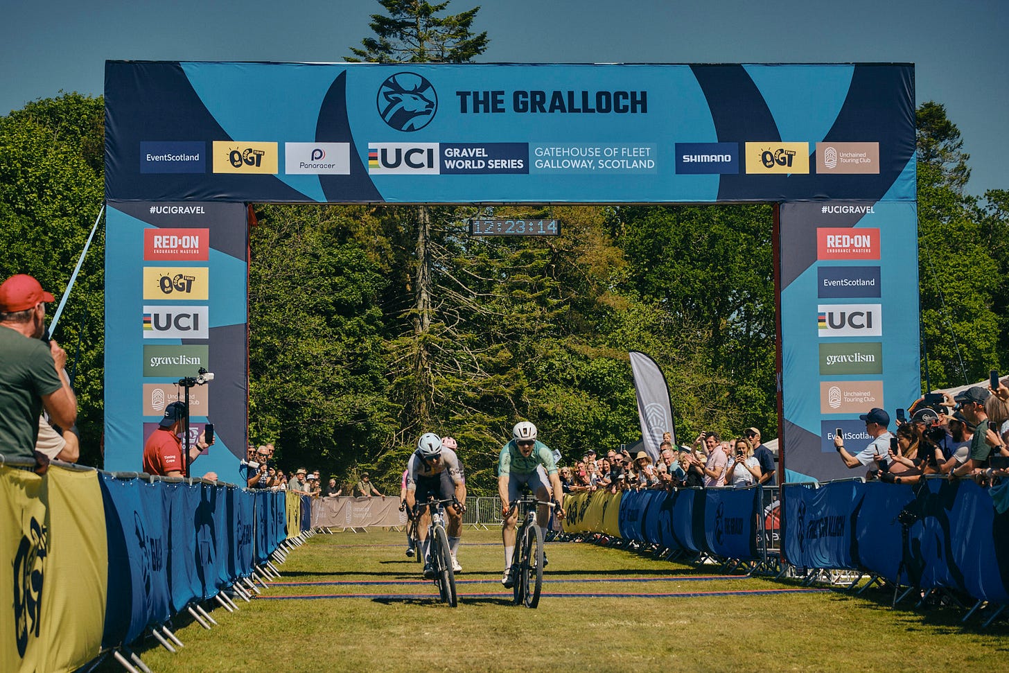 Peter Vakoc sprints to win The Gralloch 2025, a round of the UCI Gravel World Series
