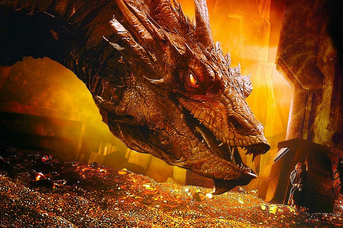 Smaug in The Hobbit
