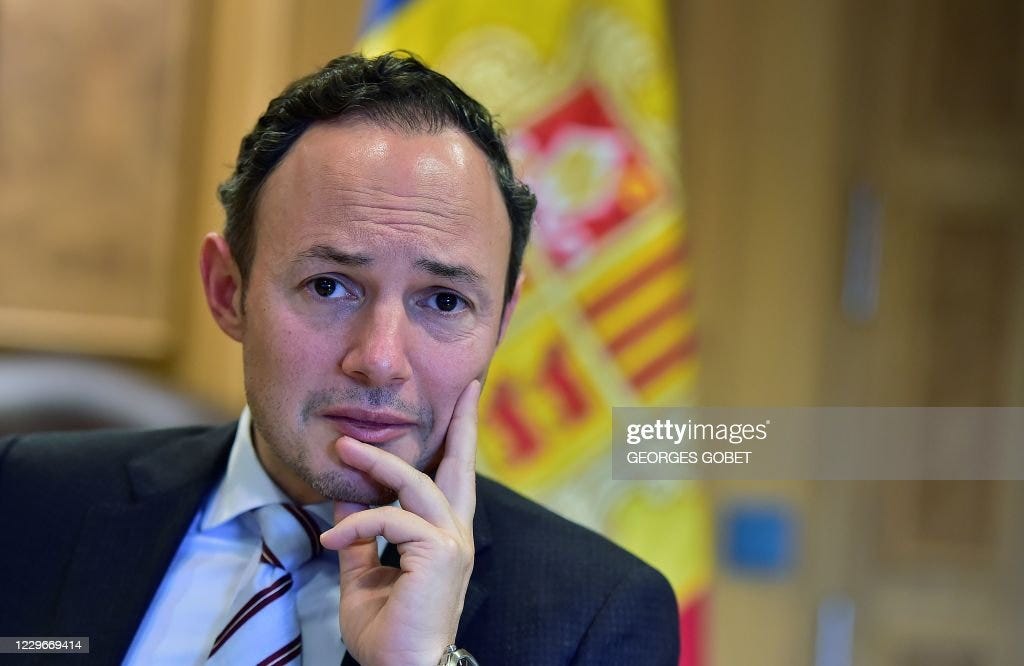Prime Minister of Andorra Xavier Espot Zamora gives an interview in... News  Photo - Getty Images