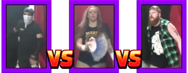 [Match Graphic: Devon Moore vs Amazing Maria vs John Wayne Murdoch]