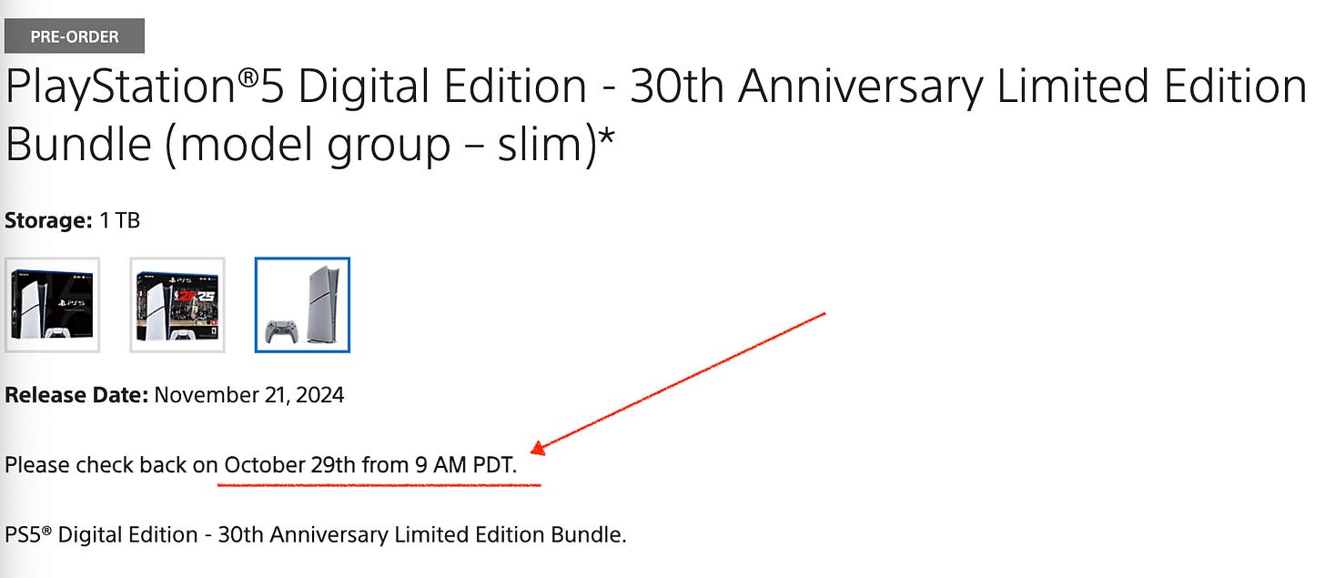 PS5 30th Anniversary bundle restock PS5 30th Anniversary bundle restock