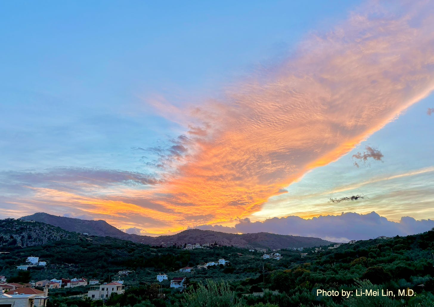 Crete, Greece sunset by Li-Mei Lin, M.D.