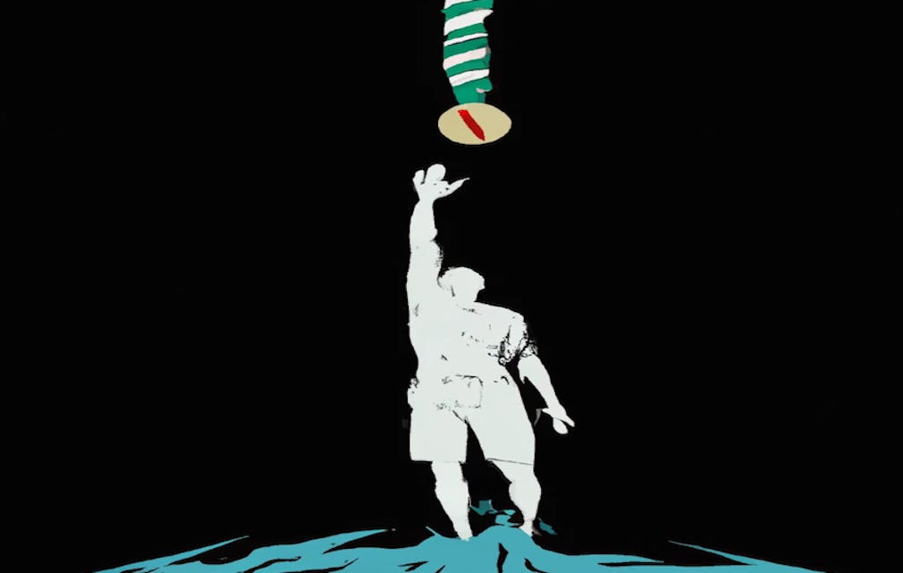 A picture containing dance, cartoon, rope, art

Description automatically generated