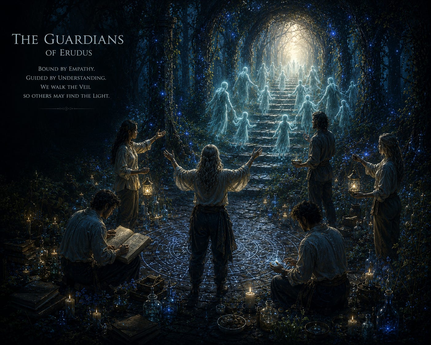 Image of the Guardians of Eruds - People who help spirits move on to the light.
