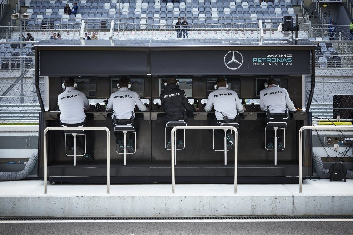 Behind the scenes with Mercedes F1 – the pit wall | Race Tech Magazine