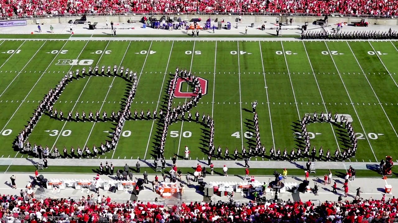 The Ohio State University Marching Band: Script Ohio and Dotting the "i"