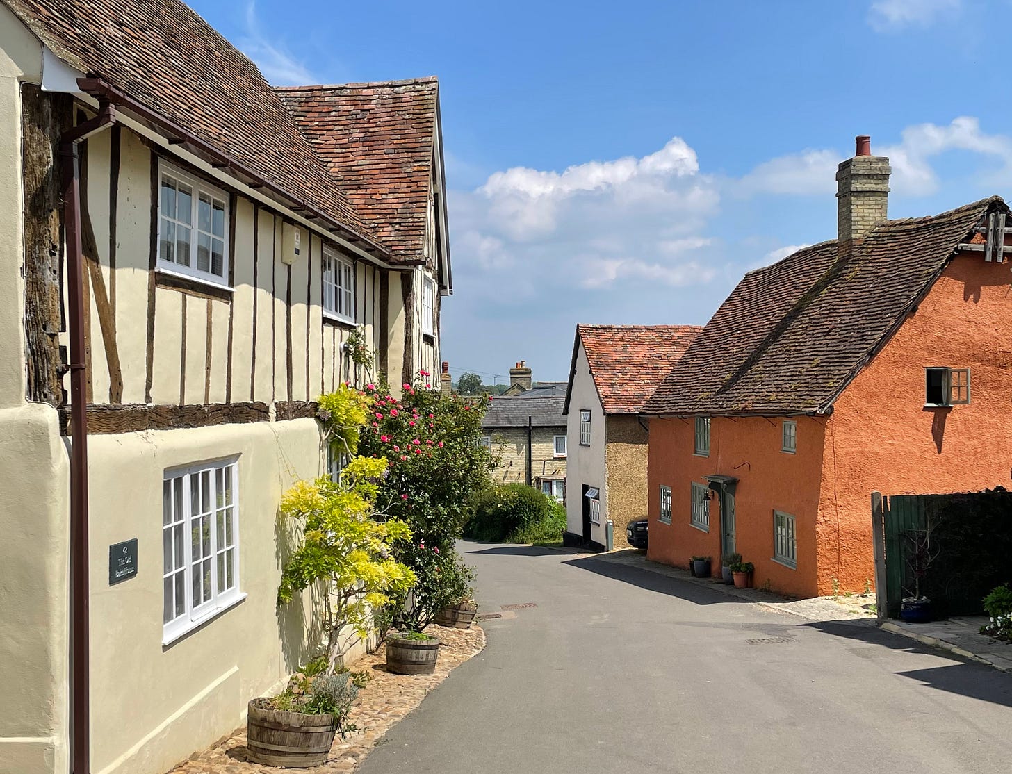 Cottages along the high street in Shillington village Cottages along the high street in Shillington village