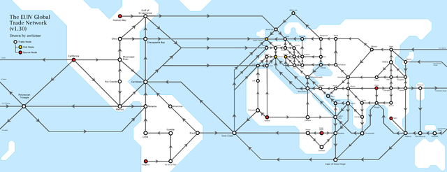 r/eu4 - a map of the world with lines and points r/eu4 - a map of the world with lines and points