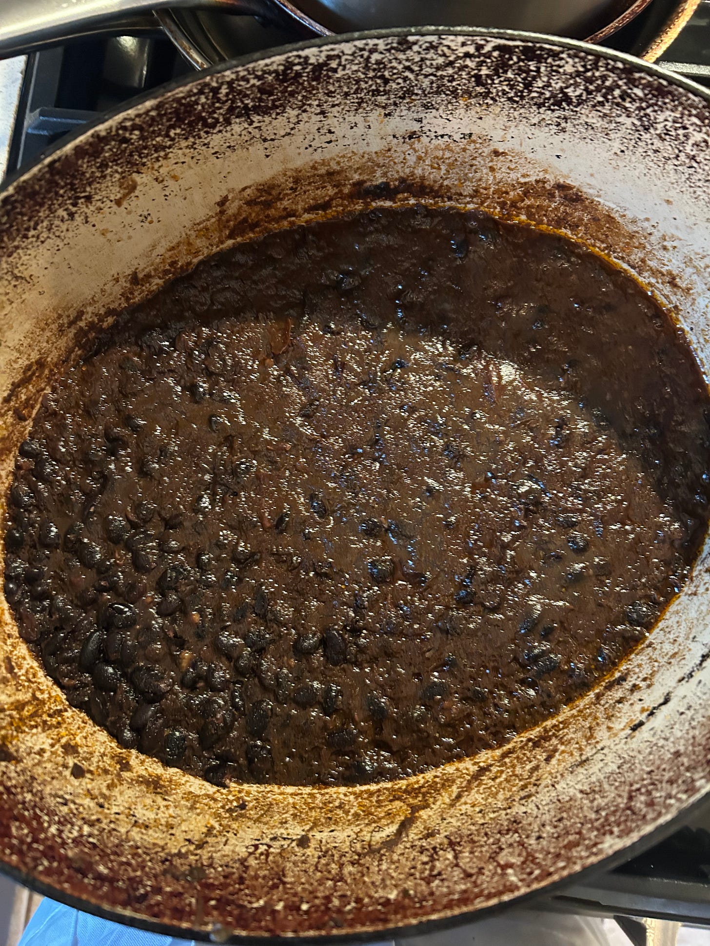 Pot of black beans