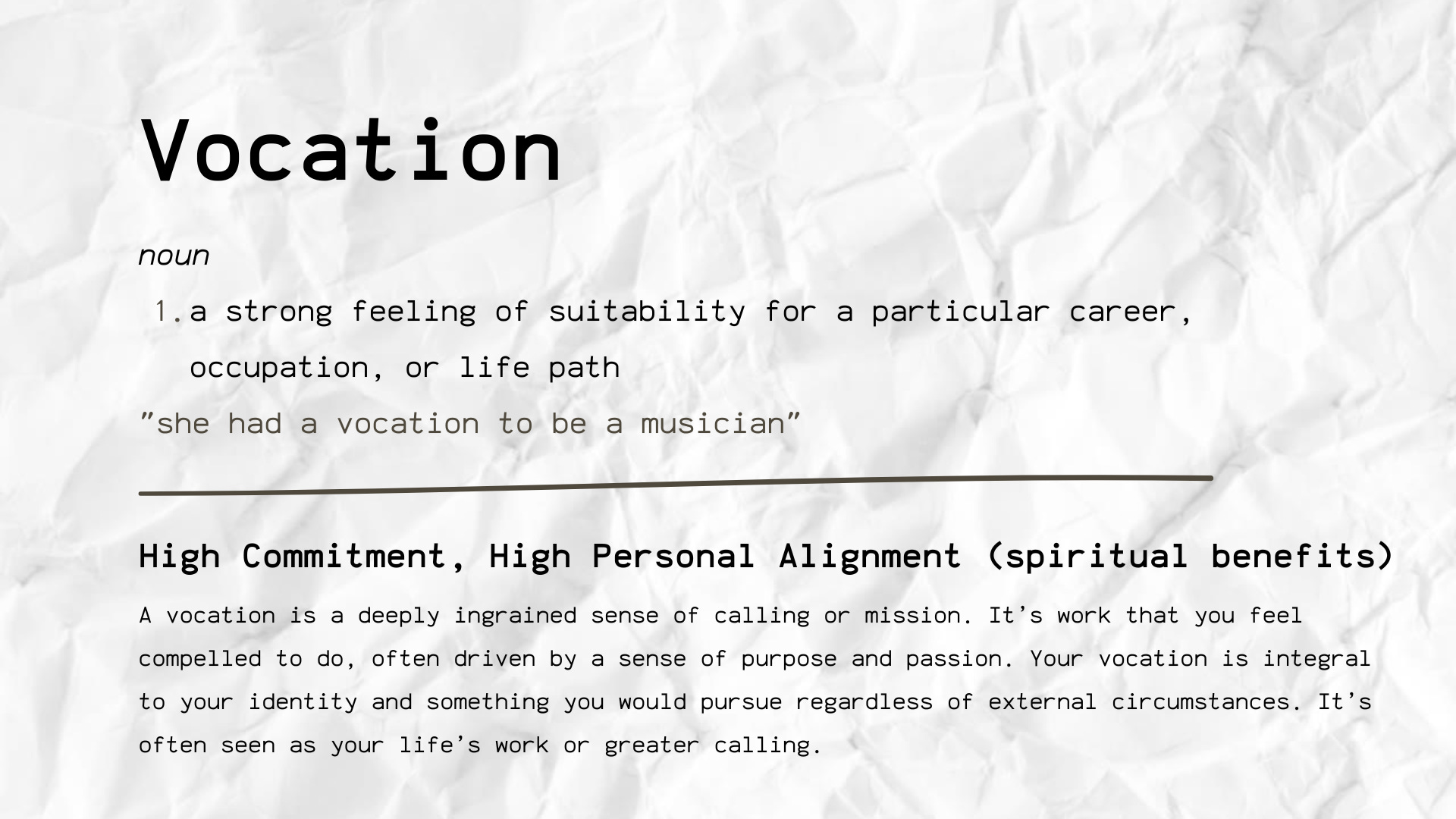 Vocation Types The Four Types of Work: Moving Beyond Capitalism’s Narrow Definitions