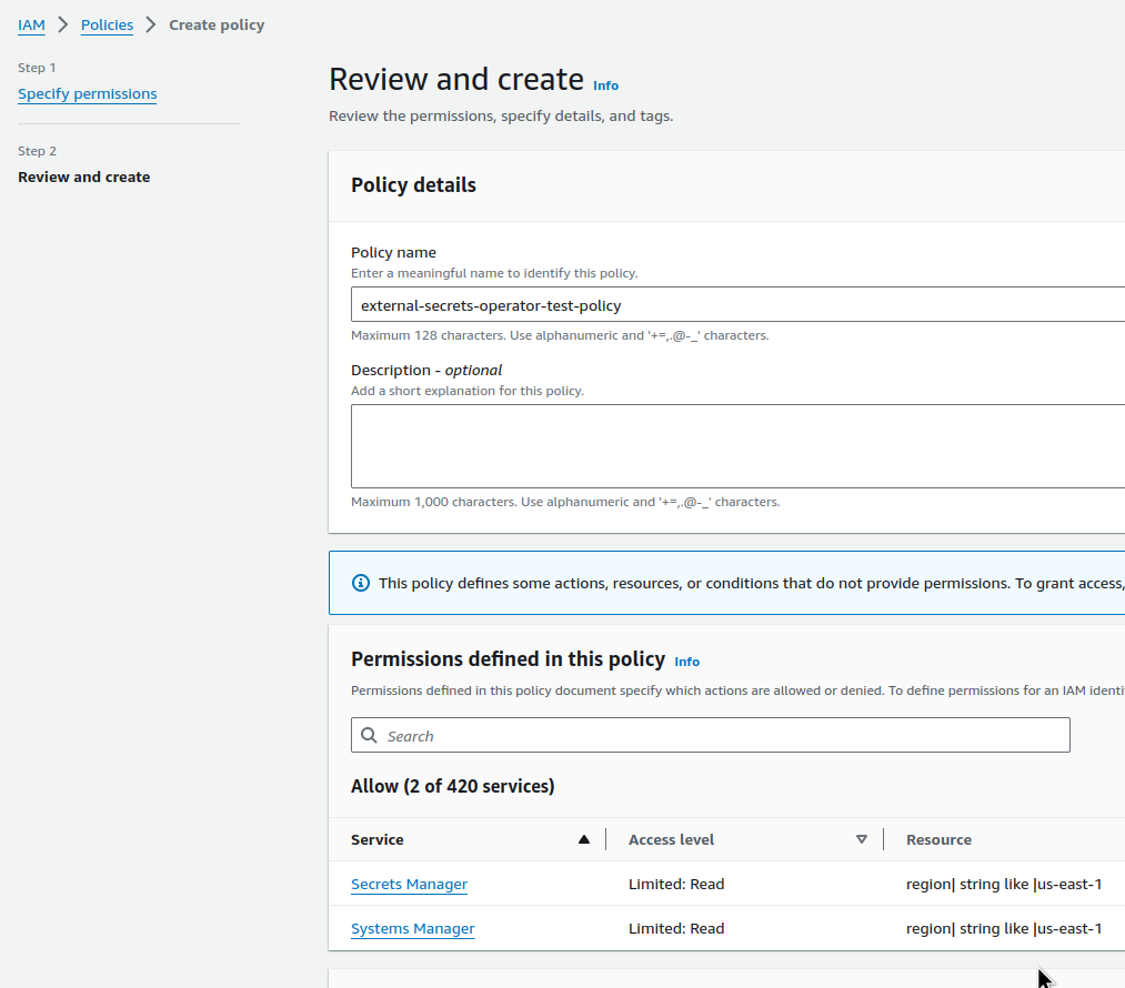 AWS: Kubernetes та External Secrets Operator для AWS Secrets Manager