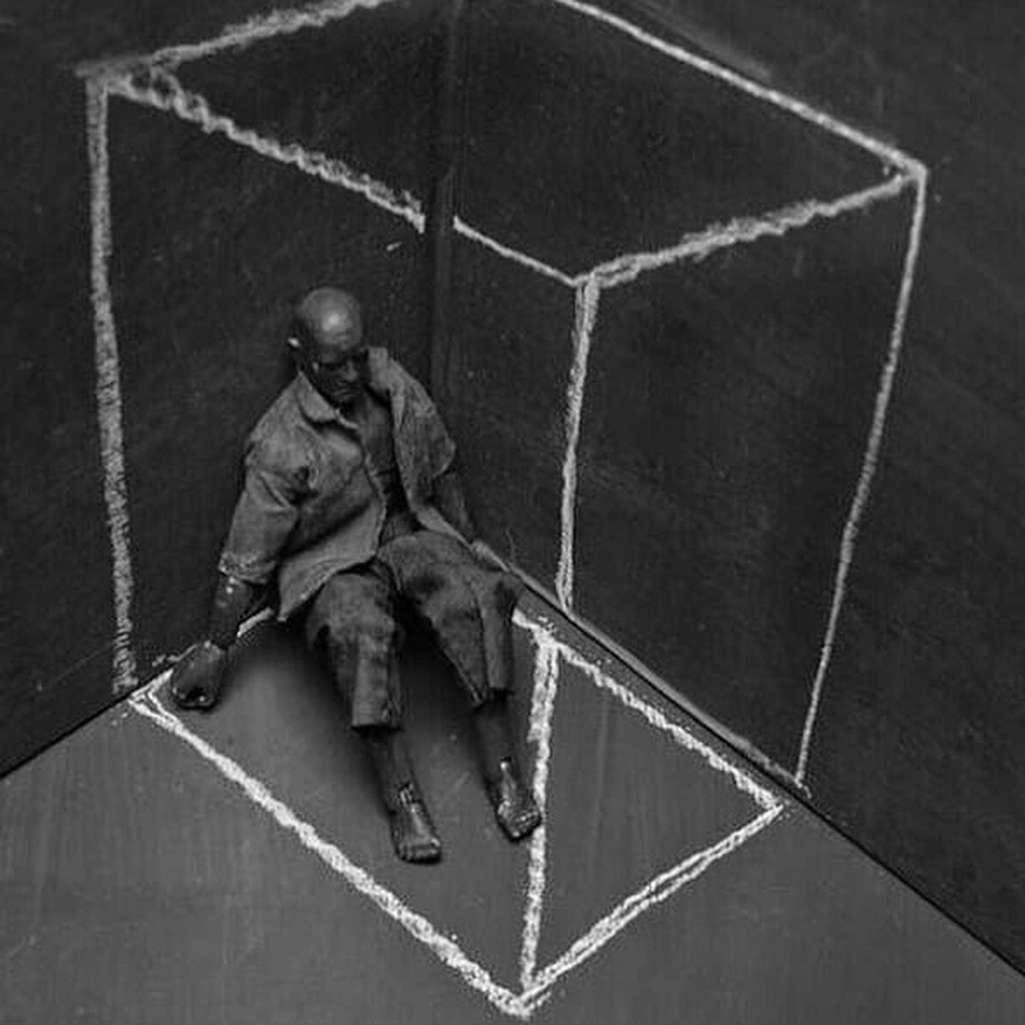 Via Pinterest. Photo attributed to Cayetano Ferrández (his El hombre gris series).