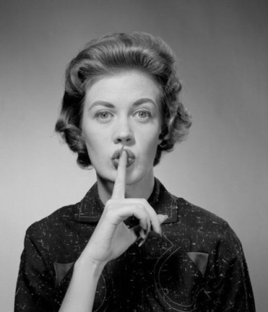 Woman with finger on lips Poster Print - Walmart.com