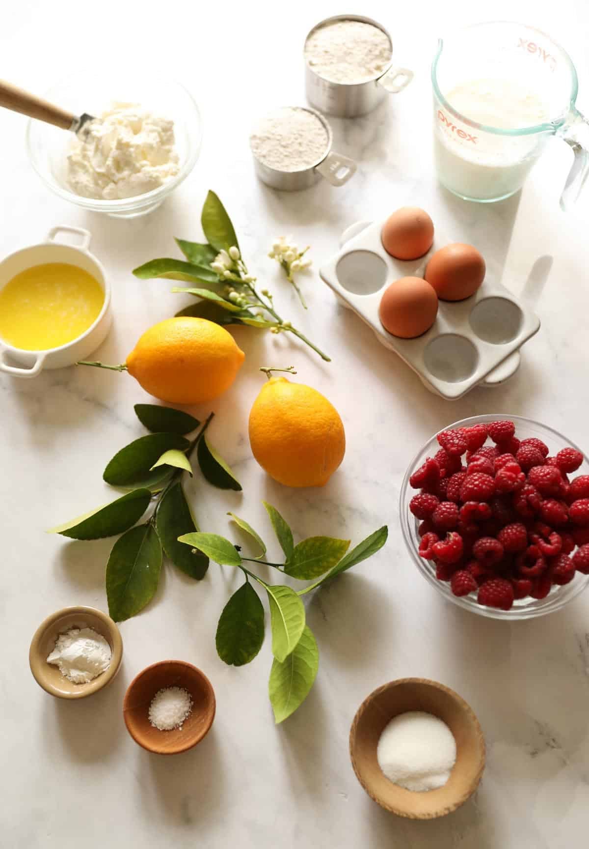 Ingredients laid out on a counter